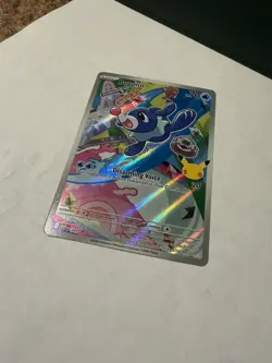Pokemon Popplio ME Promo Full Art Holo 045 Basic HP 70 Water Pokemon TCG - Image 5
