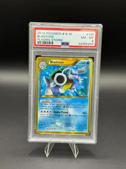 💥BLASTOISE Secret Rare #137/135 Pokemon Black & White Plasma Storm PSA 8 NM-MT - Image 1