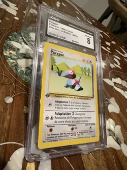 Pokemon Porygon Base Set 1st Edition 39/102 CGC 8 Regular 1999 French Uncommon - Image 3