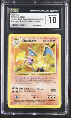 🔥Pokemon Charizard Holo 003/034 CGC Gem Mint 10 (2023)🔥 - Image 1