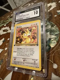Pokemon Meowth Team Rocket 1st Edition 62/82 CGC 10 Regular 2000 Common - Image 4