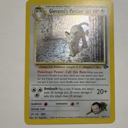 Pokemon Giovanni's Persian 8/132 Gym Challenge Holo Rare Unlimited 60 HP - Image 1