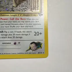 Pokemon Giovanni's Persian 8/132 Gym Challenge Holo Rare Unlimited 60 HP - Image 5