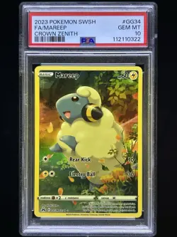 2023 Pokemon Crown Zenith Mareep GG34 Galarian Gallery PSA 10 GEM MINT - Image 1
