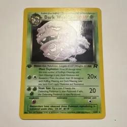 Pokemon Dark Weezing 14/82 Team Rocket 1st Edition Holo Rare 60 HP - Image 1