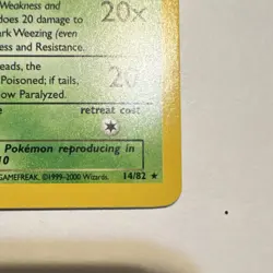 Pokemon Dark Weezing 14/82 Team Rocket 1st Edition Holo Rare 60 HP - Image 5