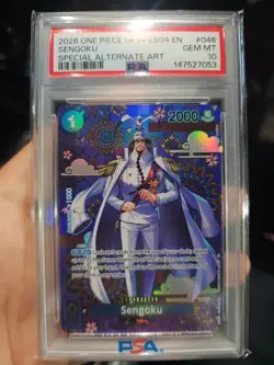 2026 One Piece OP14-EB04 En #046 Sengoku Special Alternate Art PSA 10 GEM MINT - Image 1
