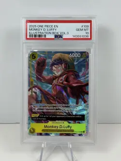 2025 ONE PIECE MONKEY D. LUFFY PSA 10 PROMOS ILLUSTRATION BOX VOL.3 #109 - Image 1