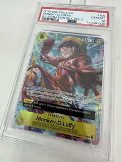 2025 ONE PIECE MONKEY D. LUFFY PSA 10 PROMOS ILLUSTRATION BOX VOL.3 #109 - Image 3