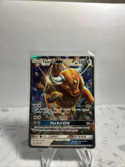Tauros GX 100/149 Ultra Rare Holo SM Base Set Pokemon Card NM - Image 2