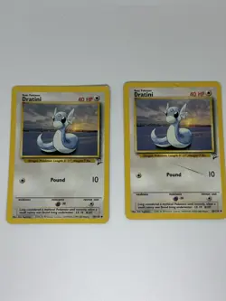 (2) Pokemon TCG Dratini 038/130 Base Set 2 Regular Card WOTC Vintage - Image 1