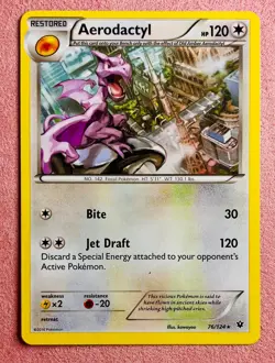 Aerodactyl 76/124 Non Holo | XY Fates Collide | 2016 Pokemon TCG Card | LP - Image 1