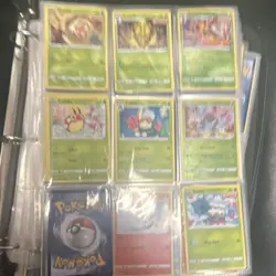 Pokemon TCG Binder Lot Solrock Hippopotas Pupitar Vibrava Skwovet Mixed Cards - Image 2