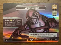 Star Wars Unlimited Set 4 JTL Showcase Foil Card #1012 Admiral Ackbar - Image 1