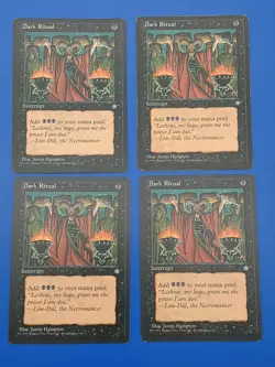 MTG Ice Age Dark Ritual X4 Magic The Gathering Cards 1995 - Image 1