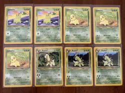 Pokemon TCG Neo Genesis Chikorita Bayleaf Lot 8 Cards Nintendo English - Image 1