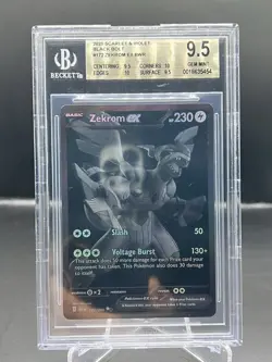 2025 Pokemon Black Bolt - ZEKROM BLACK WHITE RARE 172/086 BGS 9.5 - Image 2