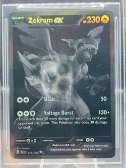 2025 Pokemon Black Bolt - ZEKROM BLACK WHITE RARE 172/086 BGS 9.5 - Image 3