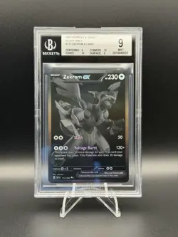 2025 POKEMON BLACK BOLT BLACK WHITE RARE #172 ZEKROM EX BGS 9 - Image 1
