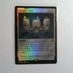 Moogles' Valor MTG Final Fantasy NM Foil - Image 1