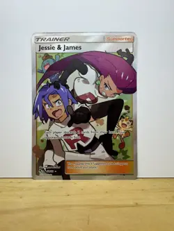 Pokemon TCG Hidden Fates Trainer Jesse and James Ultra Rare Full Art Card 68/68 - Image 1