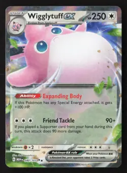Wigglytuff ex Double Rare Holofoil MEW 040/165 NM Pokemon TCG - Image 1