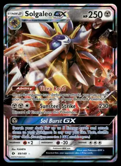 Solgaleo GX 89/149 Holo Ultra Rare SM Base Set Pokemon Holo Near Mint - Image 1