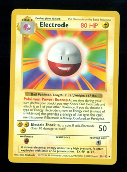 1999 Pokemon Base Set shadowless #21 Electrode NM - Image 1