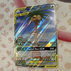 pokemon rowlet & alolan exeggutor gx tag team full art ultra rare sm-unified mi… - Image 1