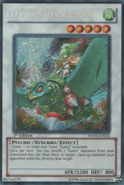 Yugioh! LP Daigusto Gulldos - HA05-EN053 - Secret Rare - 1st Edition Lightly Pla - Image 1