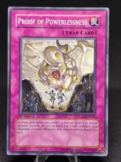 Yugioh! Proof of Powerlessness RGBT-EN076 1st Edition Raging Battle Common NM - Image 1