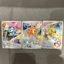 Pokemon TCG Piplup/Chimchar/Turtwig First Partner illustration Gen 4 042/041/040 - Image 1