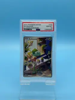 2024 POKEMON SCR EN-STELLAR CROWN ILLUSTRATION RARE #143 BULBASAUR PSA 10 - Image 1