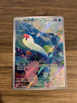 Pokemon TCG Wiglett Scarlet Violet Base Set Holo Illustration Rare Card 206/198 - Image 1