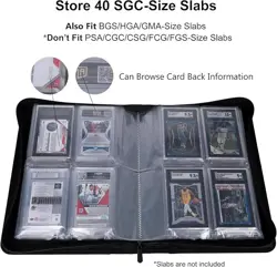 Graded Card Binder - Holds 40 SGC Slabs, 4 Pocket Slab Binder for SGC, BGS, H. - Image 2