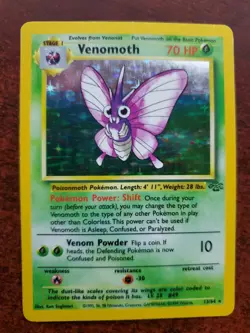Venomoth Jungle Holo Pokemon Card Base WOTC - Image 1
