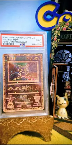 2000 Pokemon TCG Ancient Mew PSA 9 MINT Movie Dual Holo Promo Rare* Card - Image 1
