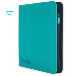 Vault X 12-Pocket Zip Binder – 480 Card Holder, Side-Loading TCG Album (Teal) - Image 1