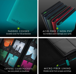 Vault X 12-Pocket Zip Binder – 480 Card Holder, Side-Loading TCG Album (Teal) - Image 5