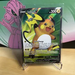 Raichu V (Full Art) 158/172 SWSH09: Brilliant Stars Ultra Rare Pokemon Card NM - Image 1