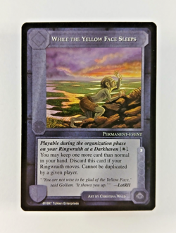 While The Yellow Face Sleeps - Middle Earth CCG card (1997 ICE MECCG Lidless Eye - Image 1