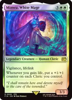 NM Foil Minwu, White Mage, MTG, Final Fantasy, Magic the Gathering, 26 - Image 1