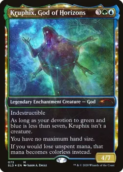MTG Kruphix, God of Horizons - Foil, Light Play, English Secret Lair Drop Series - Image 1