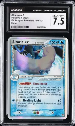 2006 POKEMON EX DRAGON FRONTIERS HOLO #90/101 ALTARIA EX CGC 7.5 - Image 1