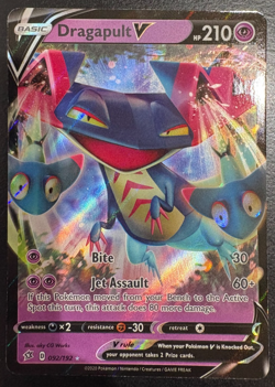 Pokemon TCG Dragapult V 092/192 Rebel Clash Holo Ultra Rare NM - Image 1