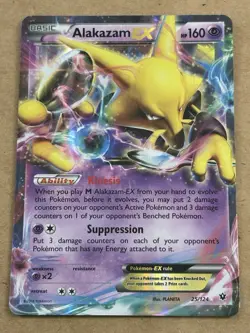 Pokemon EX Alakazam 25/124 Fates Collide Holo - Image 1