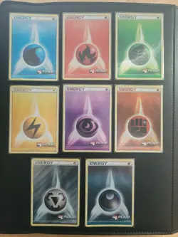 Pokemon 2010 Play! Energy set of 8 Cross Hatch Holofoil - Stamped - Image 1
