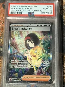 ERIKA'S INVITATION 2023 POKEMON 151 SPECIAL ILLUSTRATION RARE 203 PSA 10 - Image 1