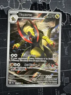 Pokemon TCG Haxorus 147/086 Black Bolt Illustration Rare Holo NM+ - Image 1