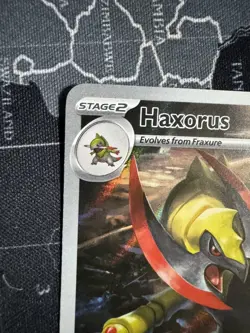 Pokemon TCG Haxorus 147/086 Black Bolt Illustration Rare Holo NM+ - Image 2